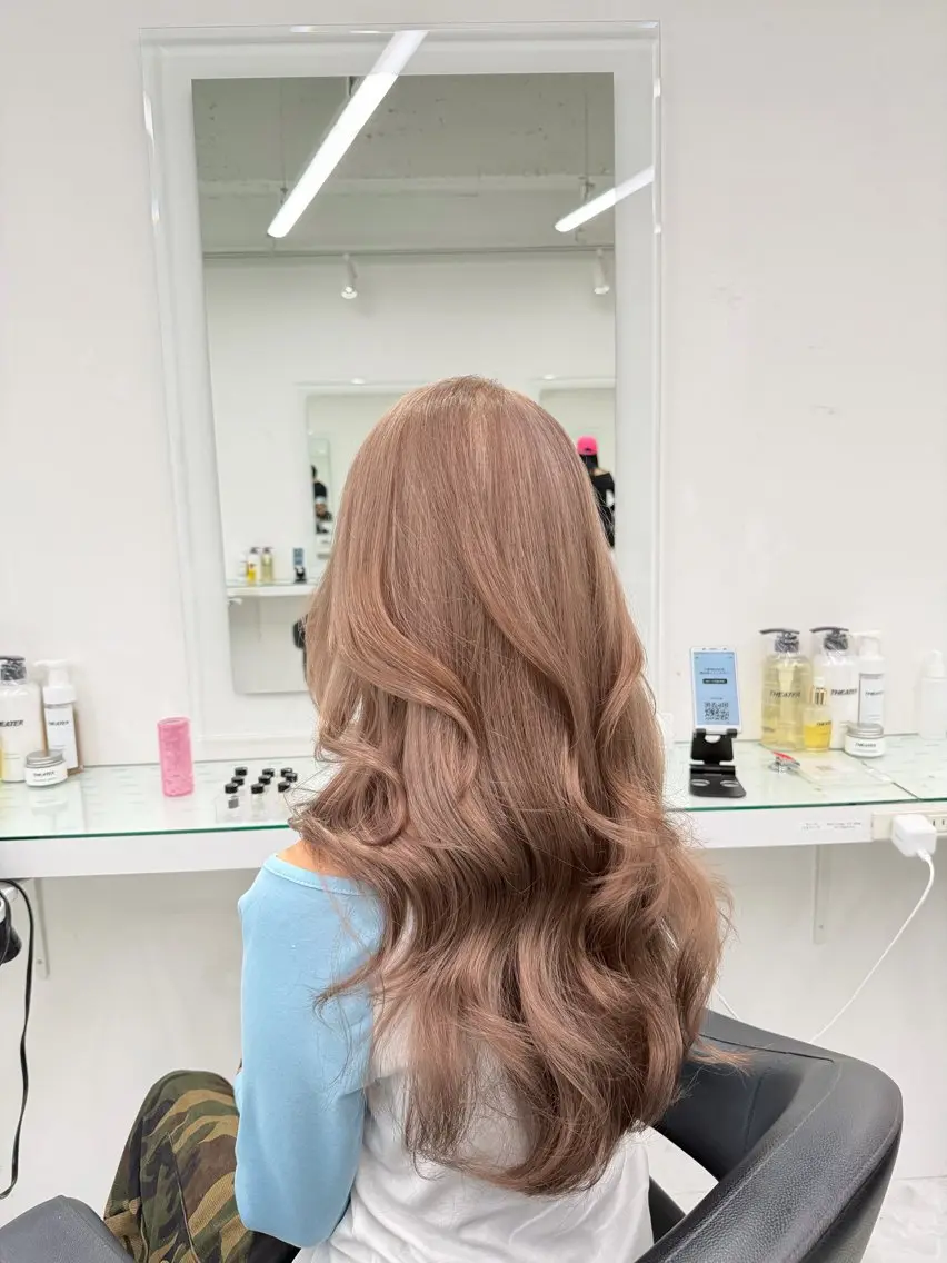 セミロング カラー ヘアカラー トリートメント ヘッドスパ ヘアセット ❄最強かわいいカラー ❄️MINA❄️のヘアスタイル