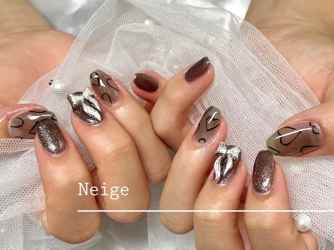 ネイル ハンドネイル Neige‪𓂃ai ＊梅津 / 松尾のネイルデザイン