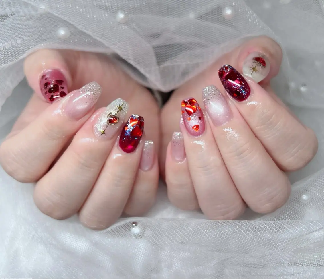 ネイル 🎀PG🩵 ネイルサロンのネイルデザイン