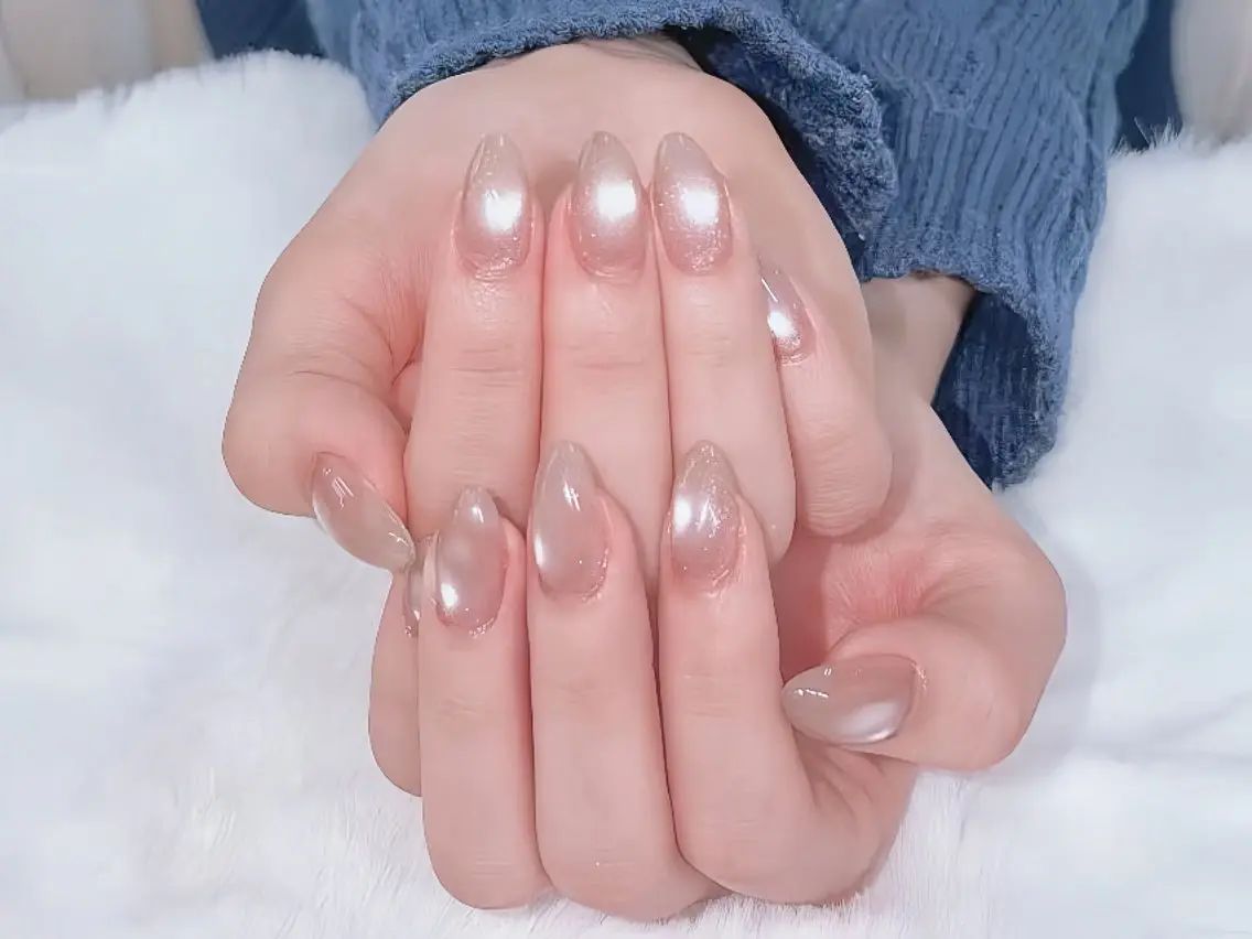 ネイル 長さ出し ジェルネイル マグネットネイル 持ち込み パラジェル ハンドネイル EGAO NAIL 錦糸町店のネイルデザイン