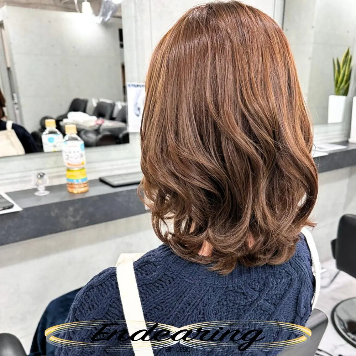 ミディアム レイヤーカット 小顔カット カット ヘアカラー Endearing 銀座/YOKOのヘアスタイル