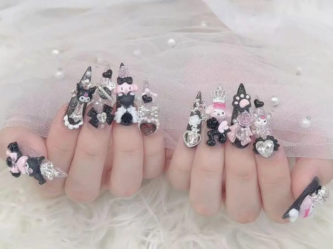 ネイル 成人式 ジェルネイル マグネットネイル 大理石ネイル(マーブル) 持ち込み ハンドネイル K.bi_nail ネイル長さ出し専門店のネイルデザイン