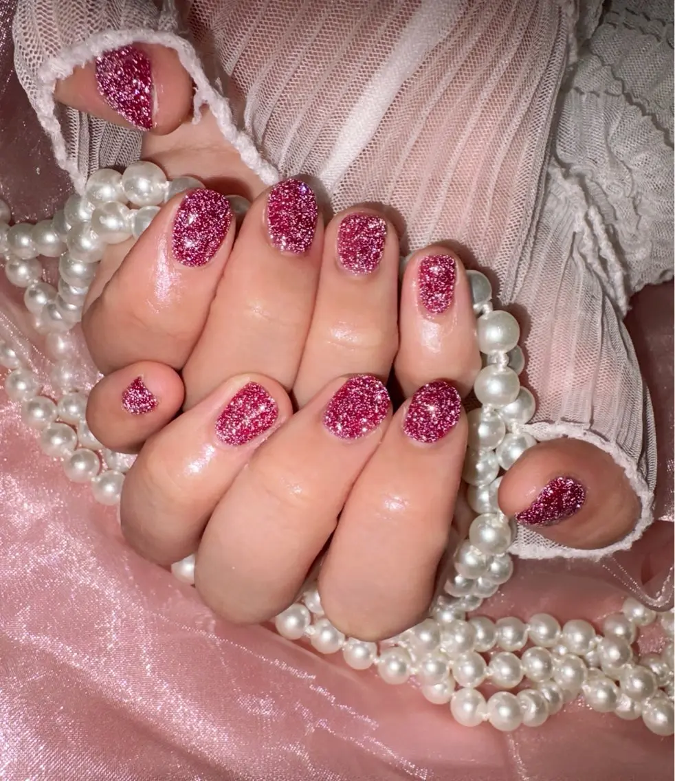 ネイル フラッシュネイル ピンク ハンドネイル Nail Salon macherieのネイルデザイン