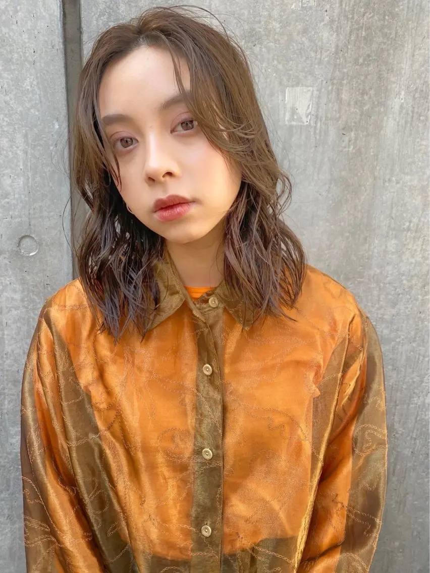 ミディアム パーマ カット パーマ トリートメント ボブ/レイヤー/透明 感カラー/Dai🌿のヘアスタイル