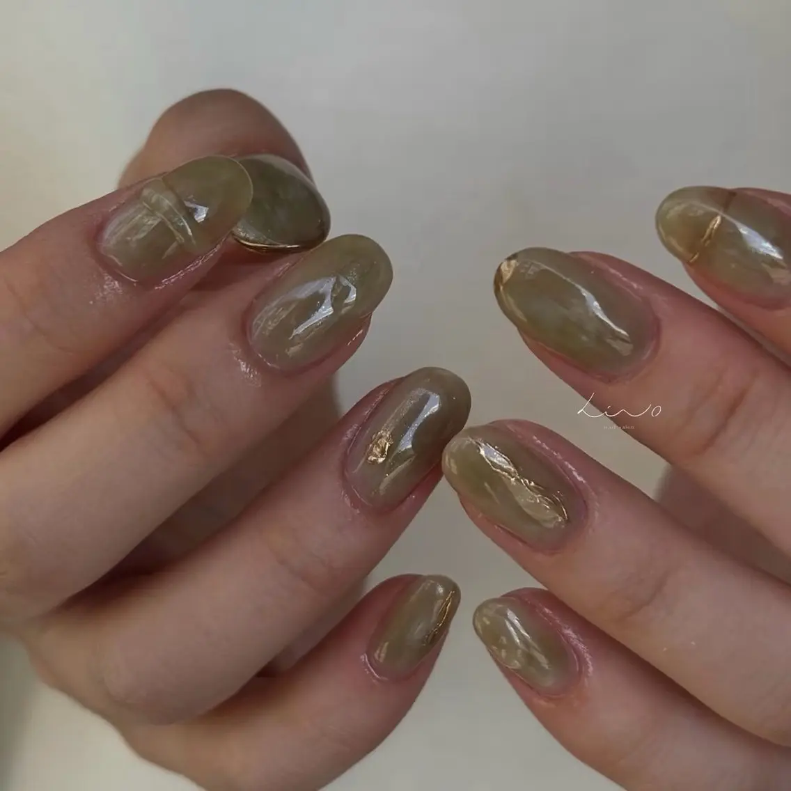 ネイル ニュアンスネイル ショートネイル ハンドネイル nail salon linoのネイルデザイン