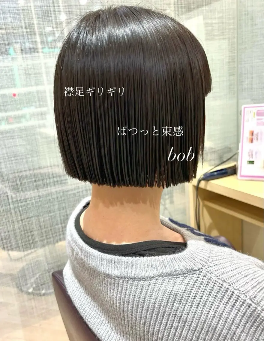 ショート ボブ カット 加納千華 /ボブ/ぱつっとボブのヘアスタイル