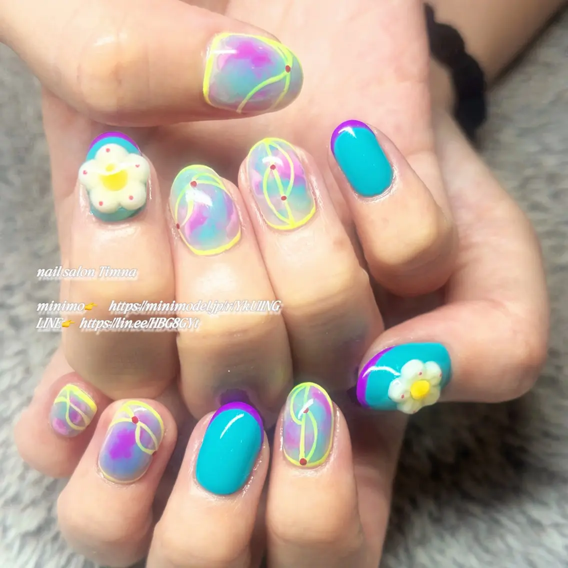 セミロング ハンドネイル NAILSALON 🍔Timna🍟のネイルデザイン
