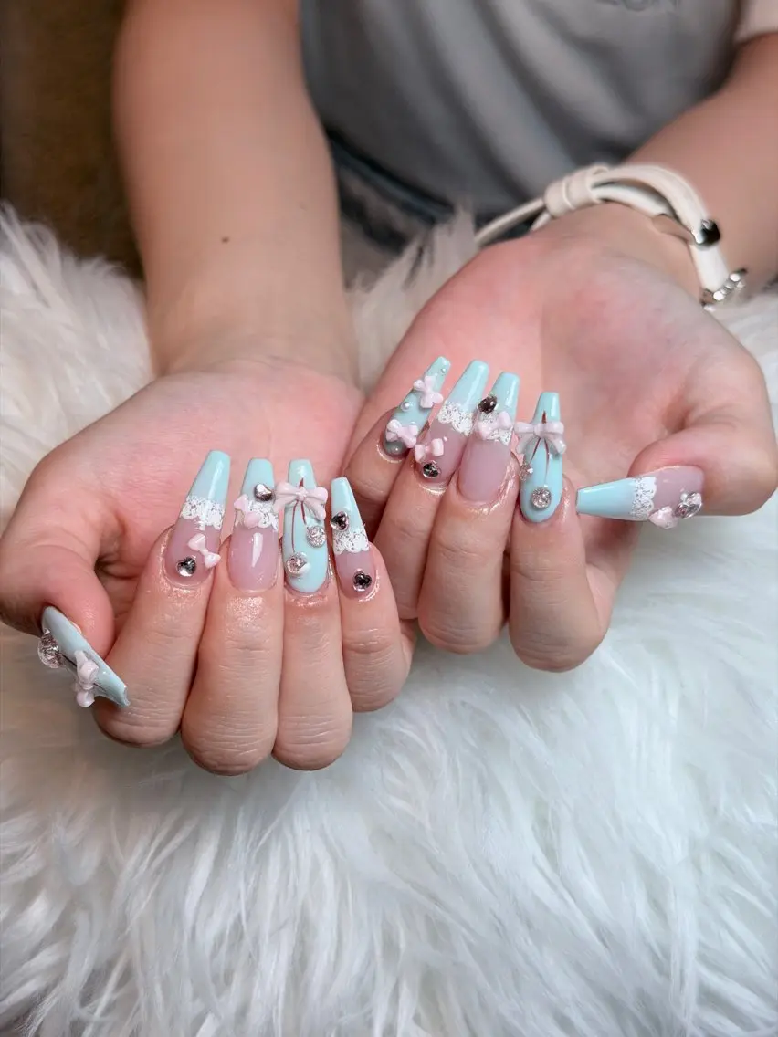 ネイル キラキラネイル 韓国ネイル マグネットネイル 夏ネイル ワンホンネイル ハンドネイル Sully Nail Labのネイルデザイン