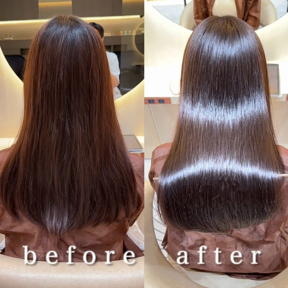 セミロング カラー カット ヘアカラー 縮毛矯正 美髪縮毛矯正✨🫧 レイヤー川村利幸のヘアスタイル