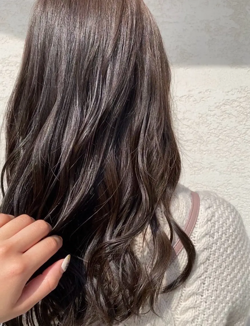 セミロング カラー 三ノ宮美容室 see by merのヘアスタイル
