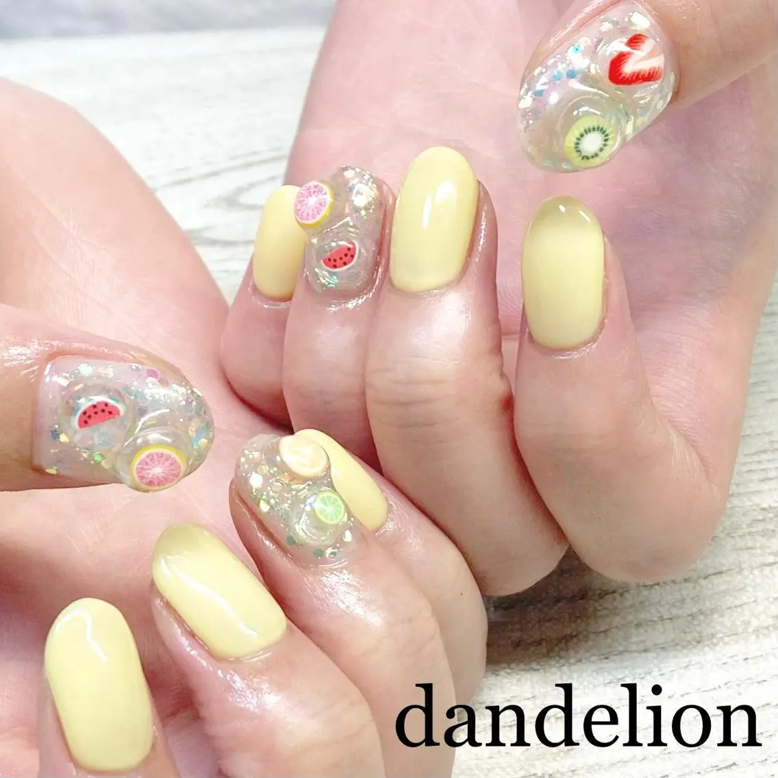 ネイル ハンドネイル ハンドケア dandelion ダンデライオンのネイルデザイン
