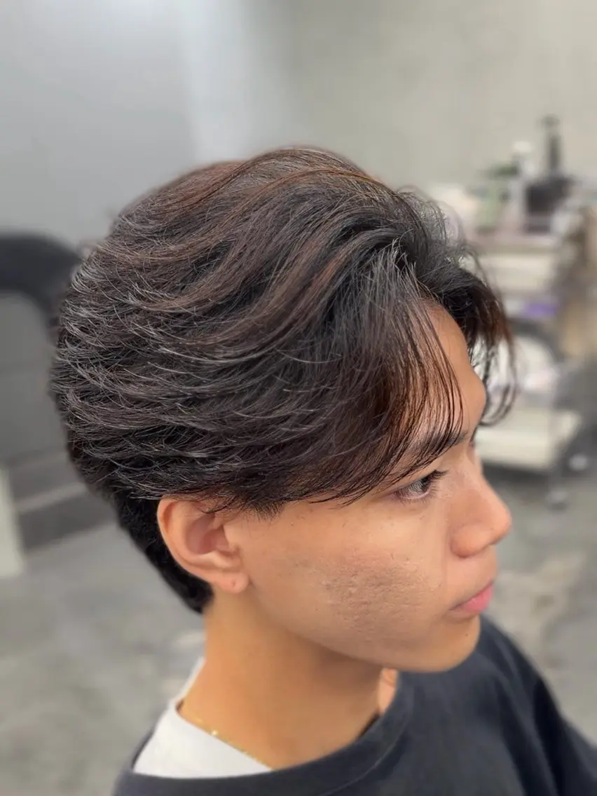 ショート パーマ メンズ フェザーパーマ メンズパーマ パーマ特化 神谷和輝のヘアスタイル