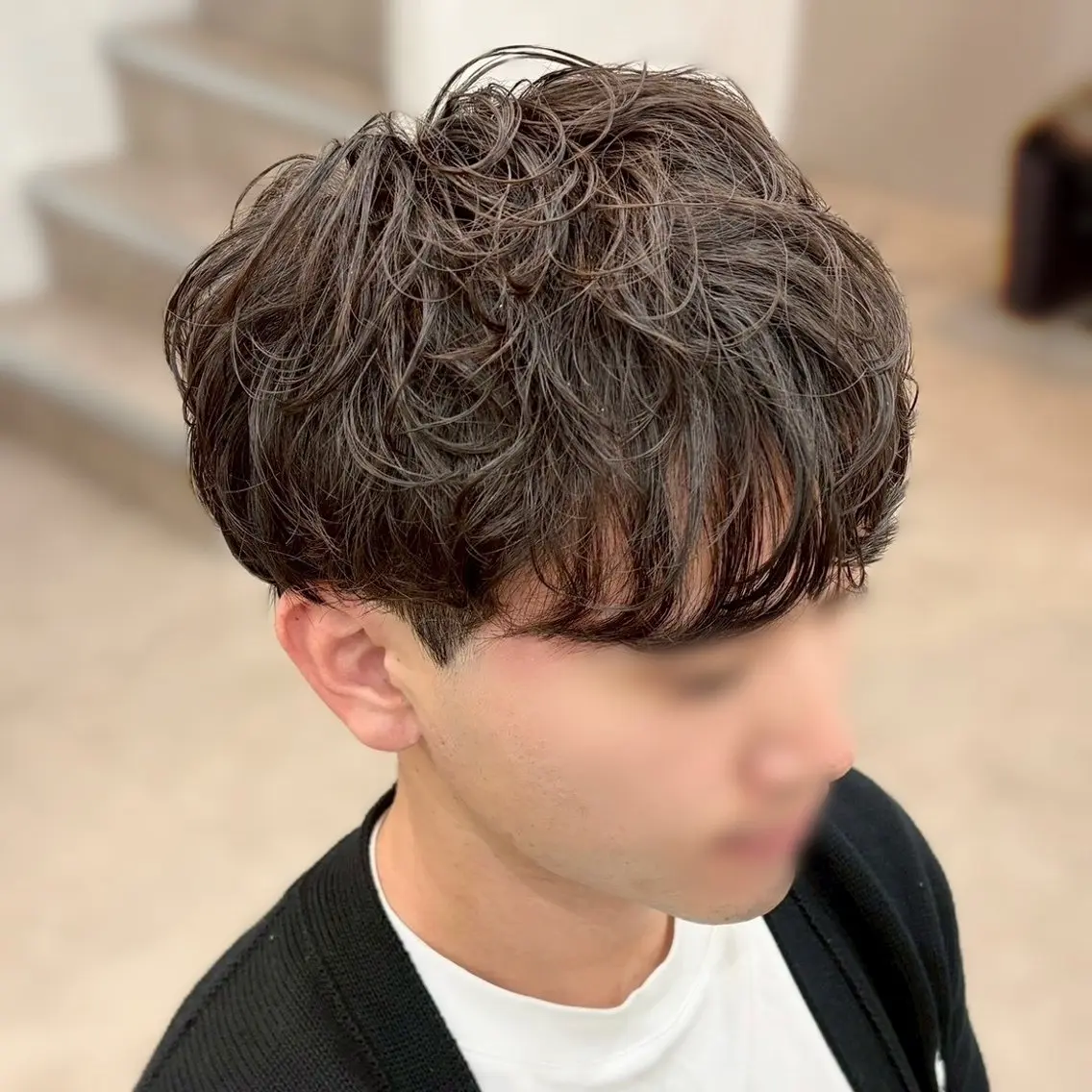 パーマ メンズ カット パーマ シースルーマッシュ 🍒毛流れ🖤アヤネのヘアスタイル
