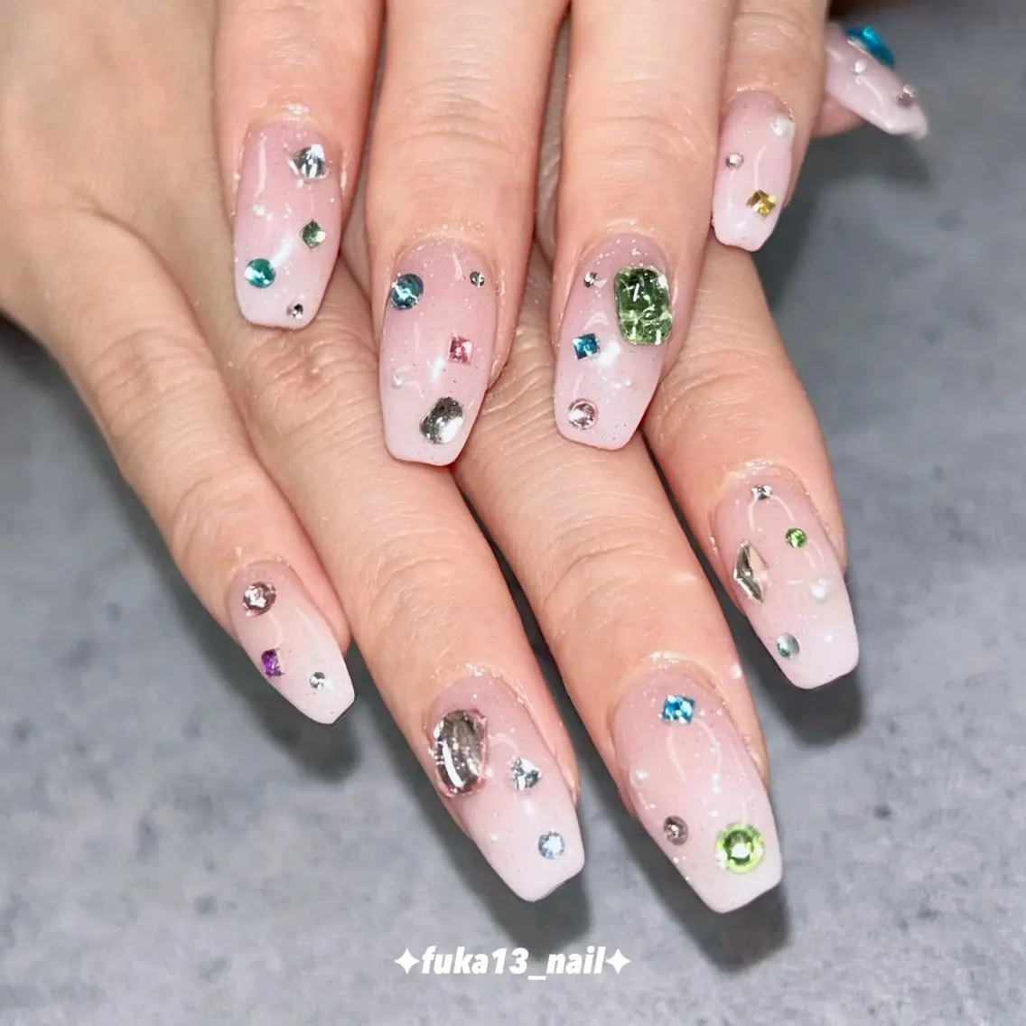 ネイル グラデーション キラキラネイル 韓国ネイル ハンドネイル Nail♡Fuka. /8月予約受付中のネイルデザイン