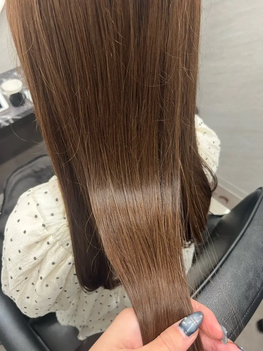 ロング カラー ベージュカラー 透明感カラー 髪質改善 似合わせカット カット ヘアカラー トリートメント なんば/個室サロン タナカヒナ🌼のヘアスタイル