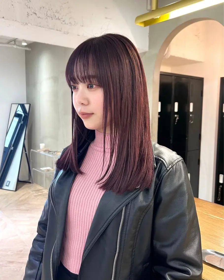 ロング カラー ブラウンカラー ピンクカラー ピンクブラウン ダブル透明感カラー/ ロングカット/Rioのヘアスタイル