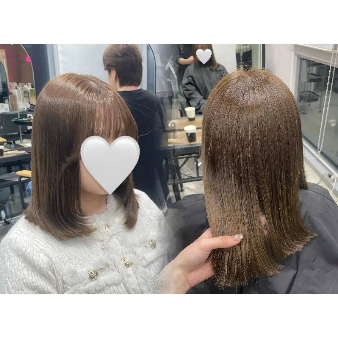 ミディアム カット ヘアカラー ゆ ら　⛓🩶のヘアスタイル
