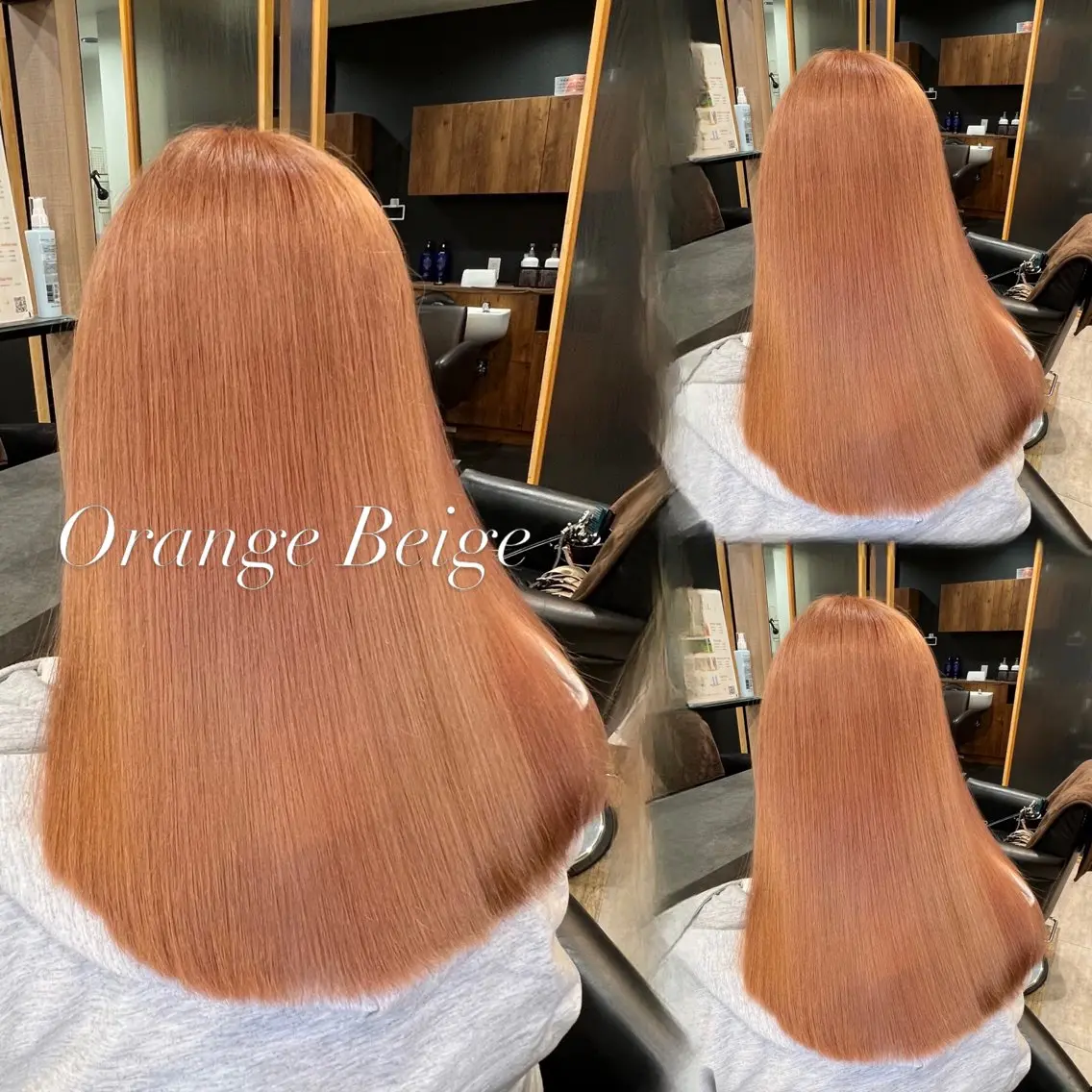 ロング カラー ベージュカラー ブリーチ 透明感カラー ハイトーンカラー オレンジ カット ヘアカラー トリートメント 横浜/エクステ特化× 艶カラー/あいかのヘアスタイル