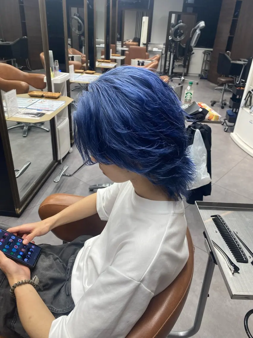 カラー メンズ メンズブリーチ ブリーチ 鳥ちゃん🐥/中性系 /西中島/新大阪のヘアスタイル