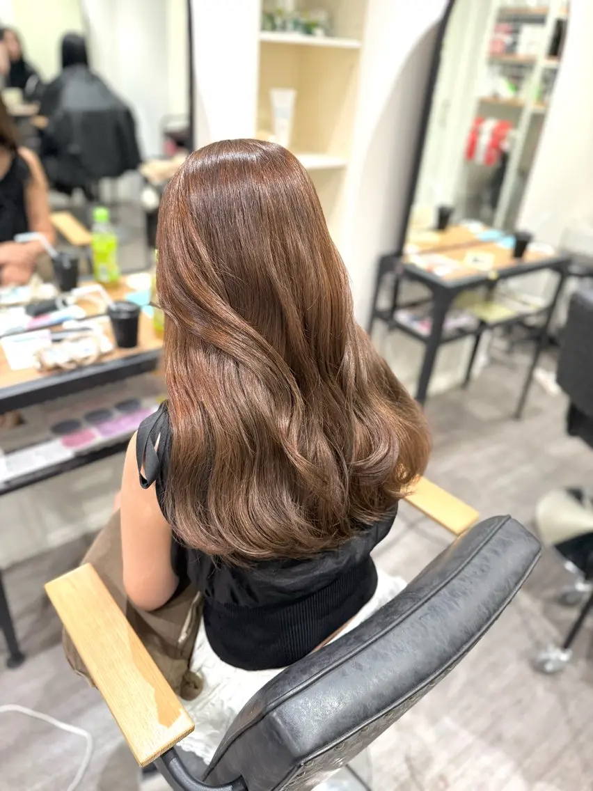 ロング カラー ベージュカラー ブリーチ ダブルカラー ブリーチなしカラー ヘアカラー cocotte🫧 kotomiのヘアスタイル