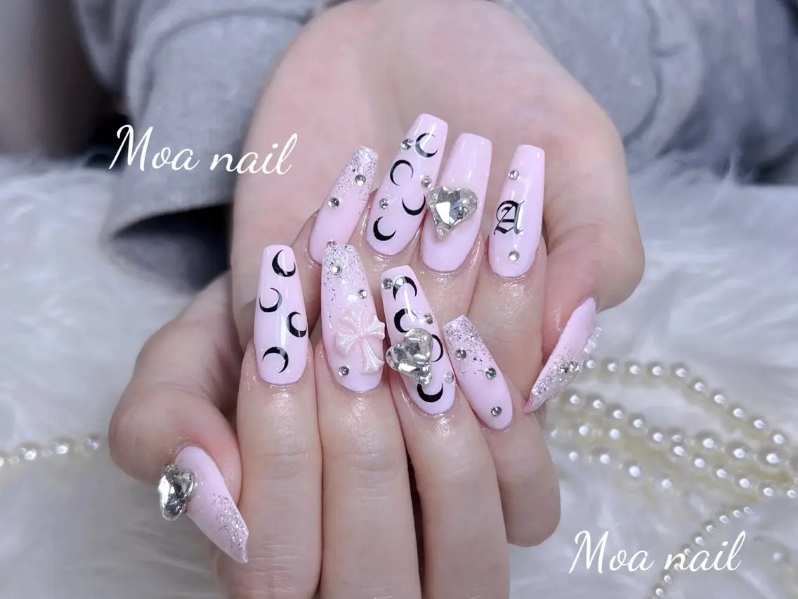 ネイル 長さ出し スカルプネイル ワンホンネイル ハンドネイル Moa nailのネイルデザイン