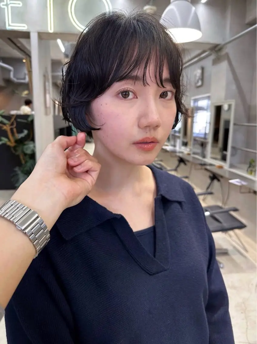 ショート パーマ カット パーマ トリートメント パーマ /レイヤー 榛地渉馬 /矢場町のヘアスタイル
