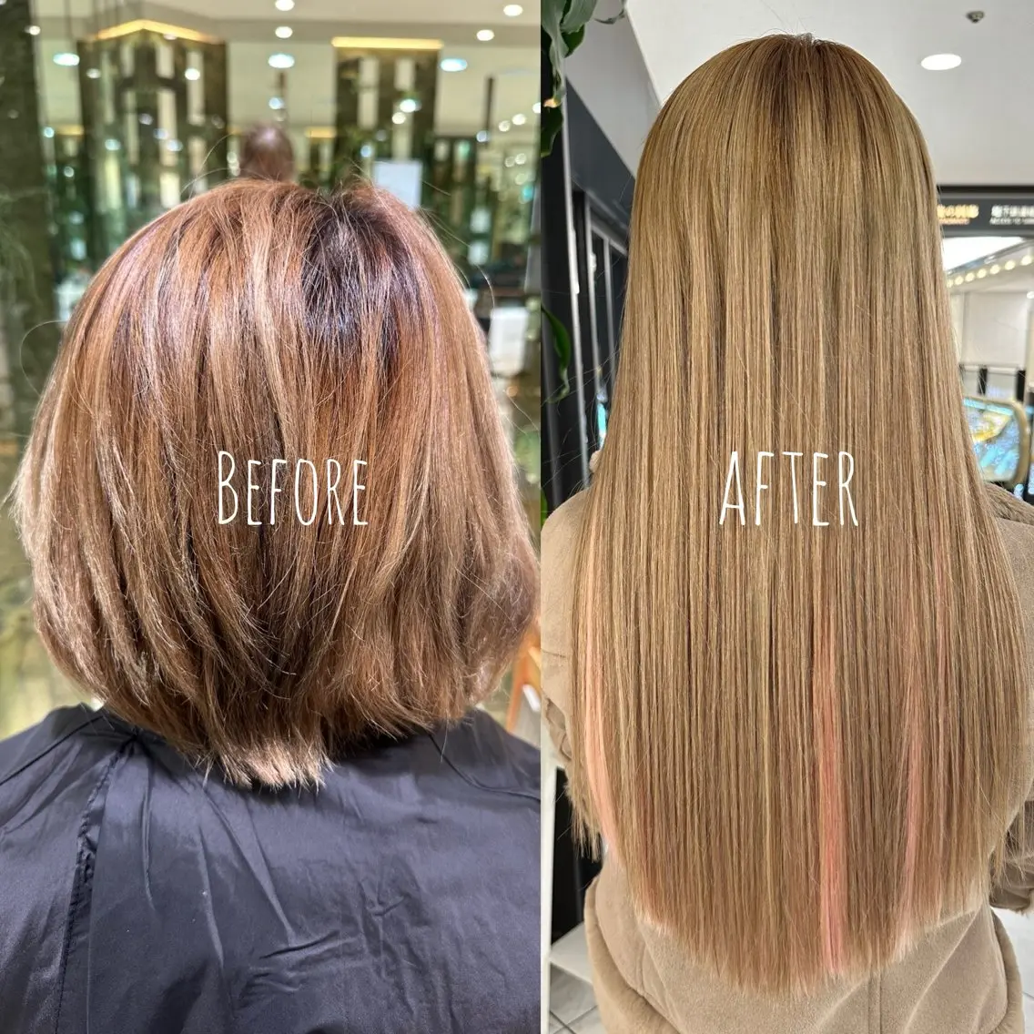 ロング シールエクステ エクステ カット ヘアカラー エクステ ❤️MASAKO❤️ 🌸🩷エクステ🩷のヘアスタイル
