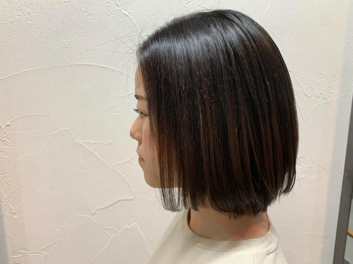 ミディアム パーマ ミディアムパーマ ストレートパーマ 三好 羽美のヘアスタイル