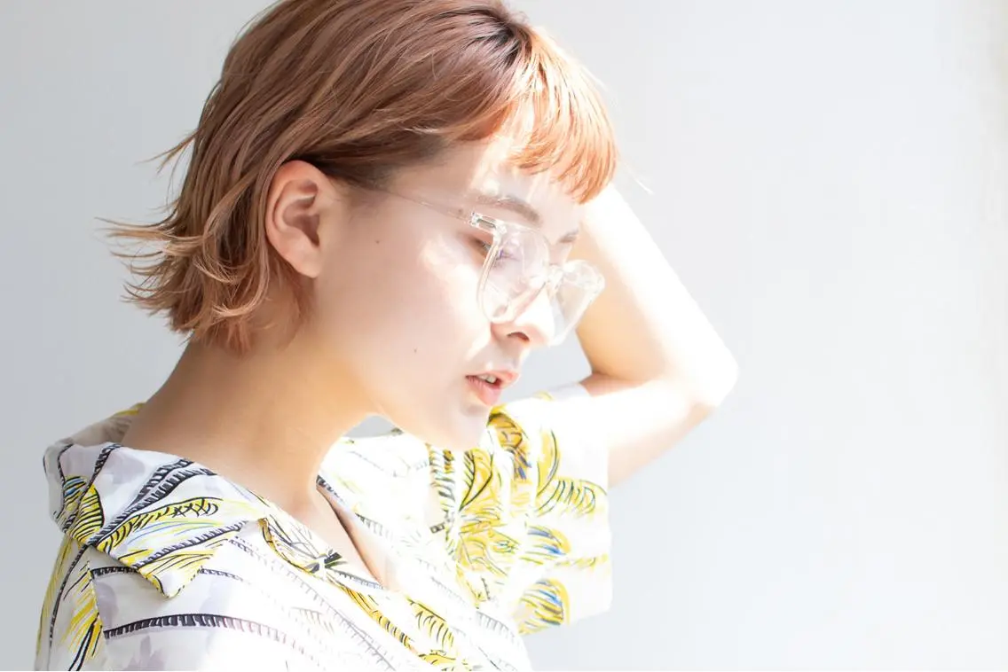 ミディアム カラー パーマ LOBBY HIMERIのヘアスタイル