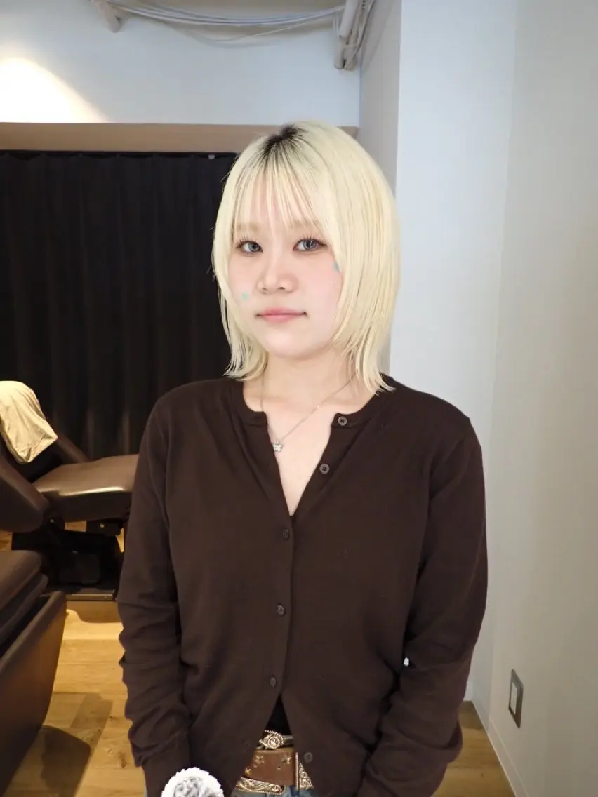 ショート 顔周りカット レイヤーカット カット ヘアカラー ケアカラー/レイヤー ケンショウのヘアスタイル