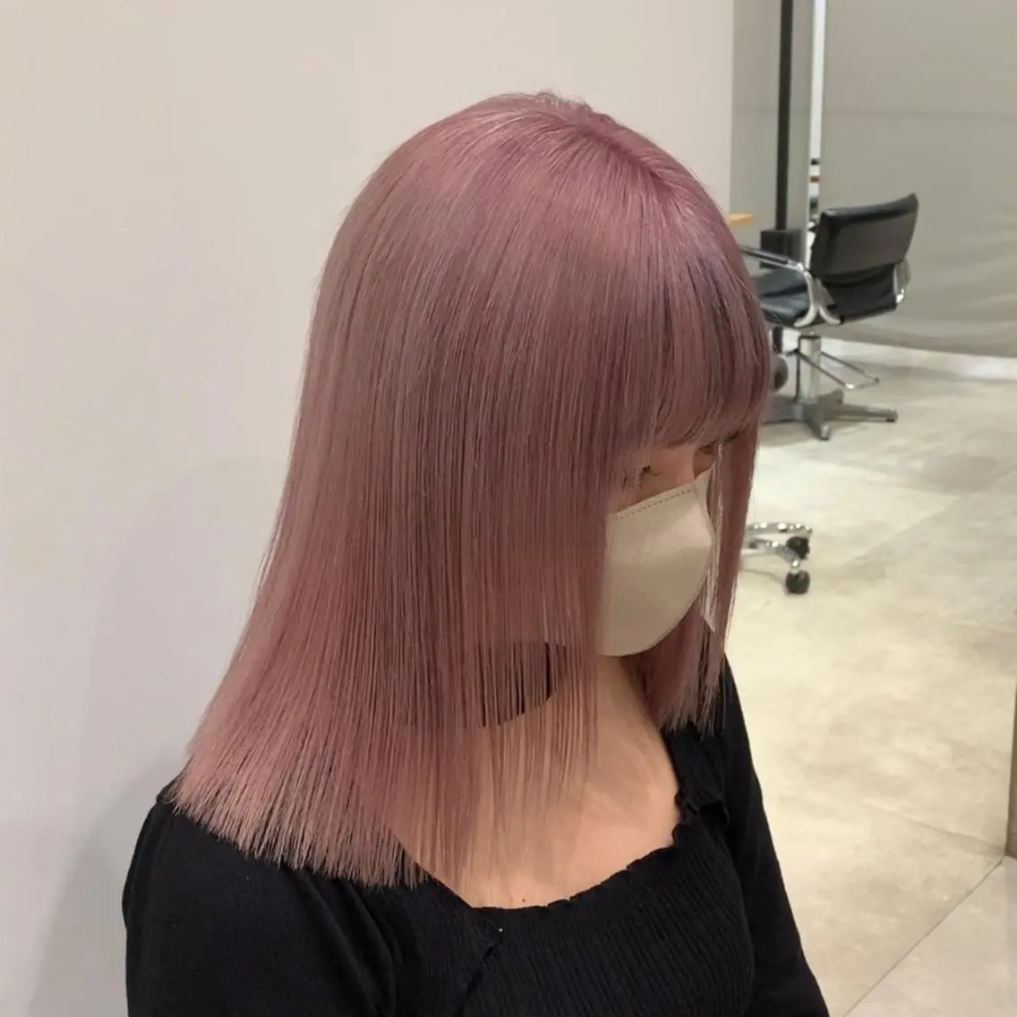 ミディアム カラー カット ヘアカラー トリートメント れい🫧 ハイトーン特化のヘアスタイル