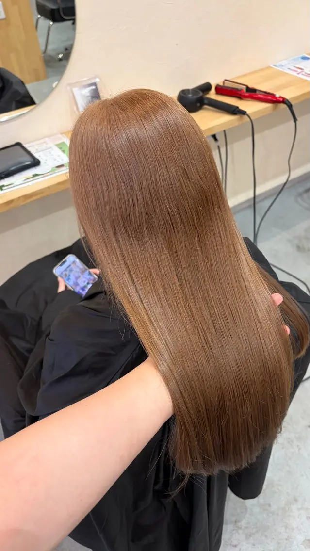 ロング カラー カット ヘアカラー トリートメント 🎀透明感カラー /ケアブリーチ🎀のヘアスタイル