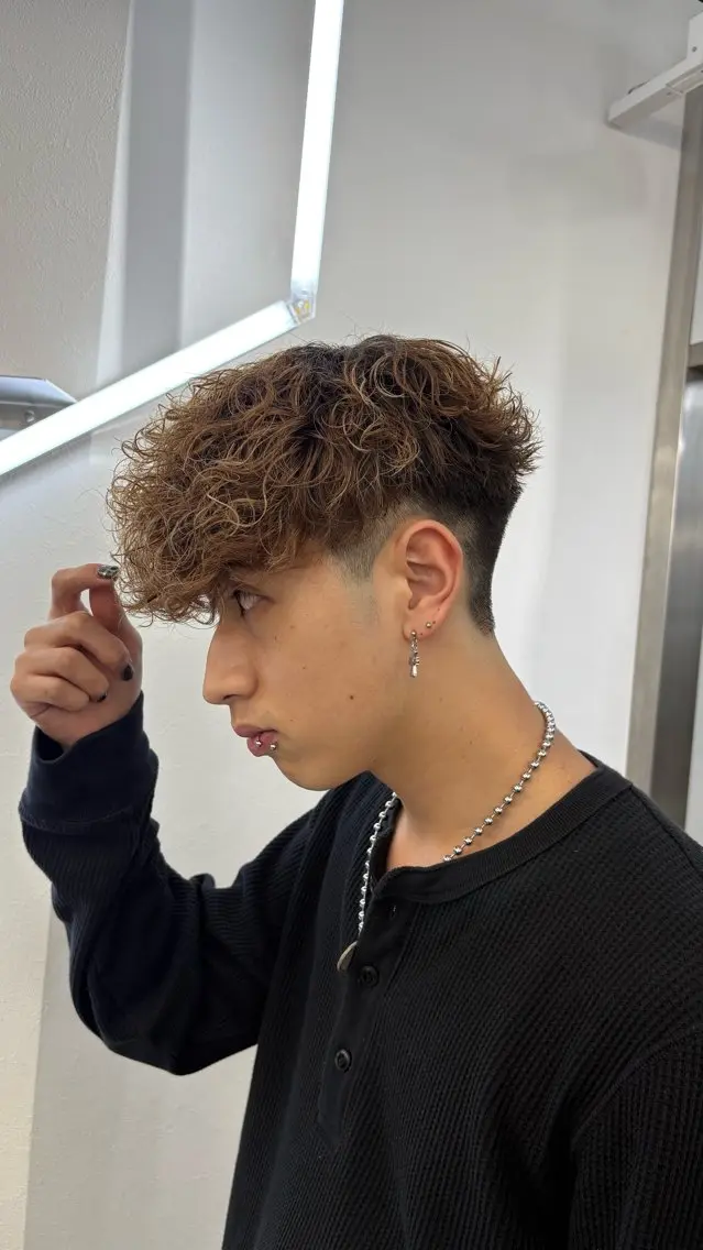 パーマ メンズ カット パーマ 🔥ジャス/ 無造作パーマ特化🔥のヘアスタイル