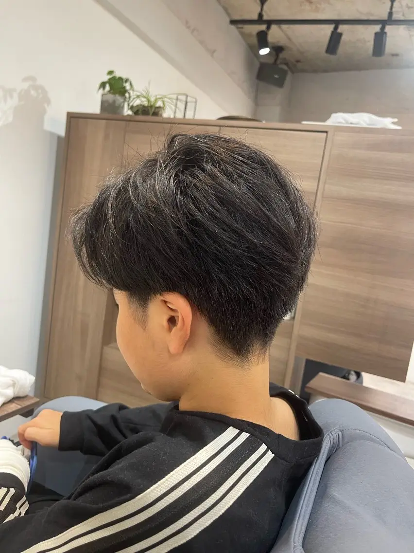 メンズ キッズ センターパート 林 亮太のヘアスタイル