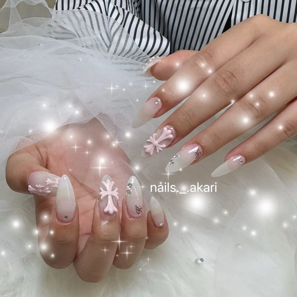 ネイル ハンドネイル akari🎀 naill｜堺筋本町のネイルデザイン