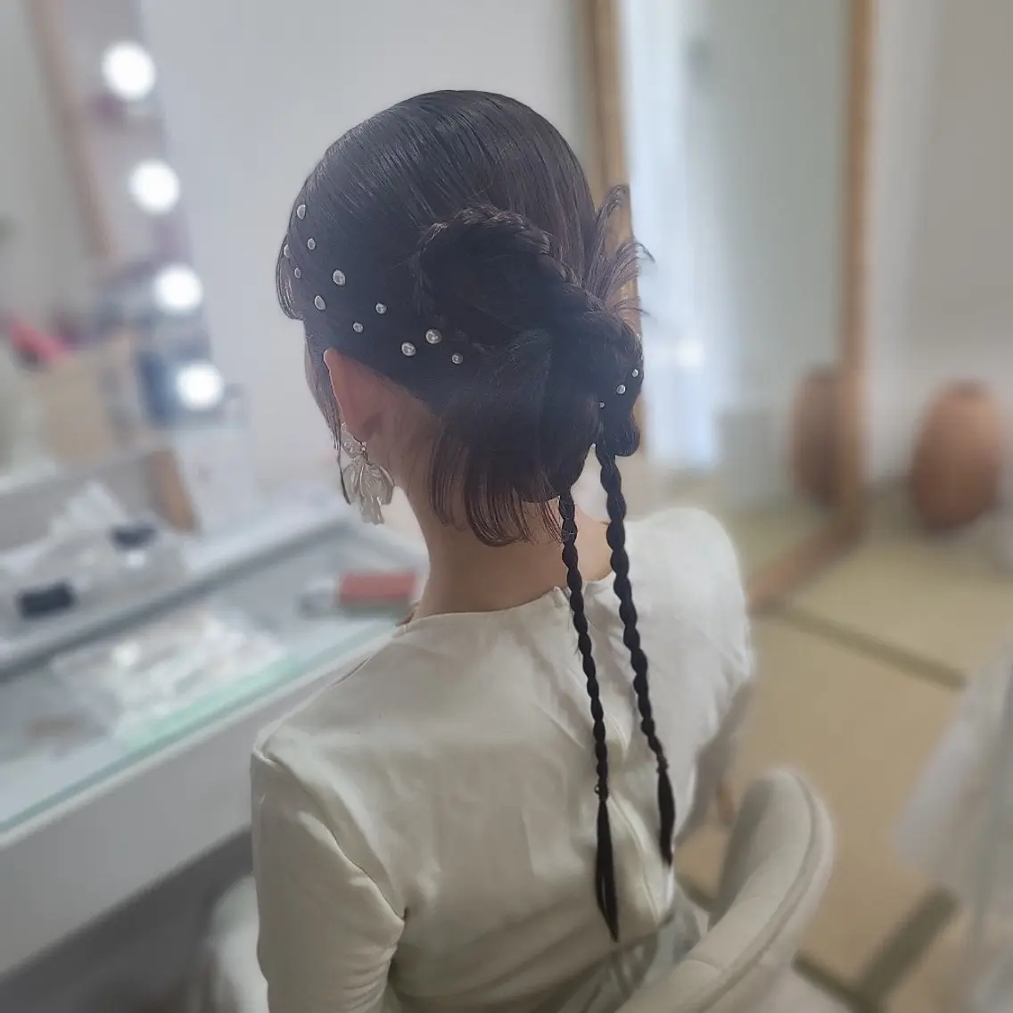 ロング ヘアアレンジ 結婚式・ブライダル ヘアセットサロン 渥美寿美翔のヘアスタイル