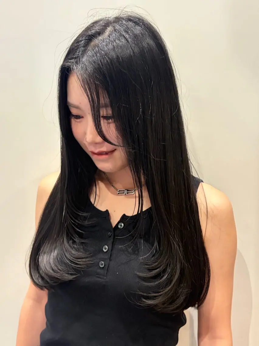 ロング 学生 レイヤーカット カット トリートメント NYNY加古川店🐰 たまきまおのヘアスタイル