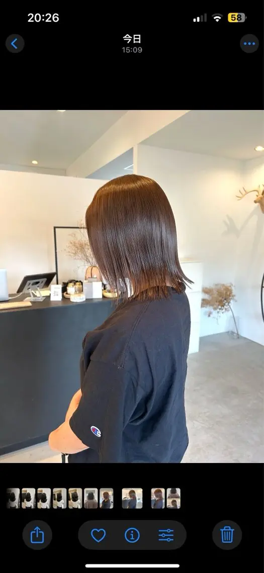 カラー ブラウンカラー キャラメルブラウン 鳥居 愛子のヘアスタイル