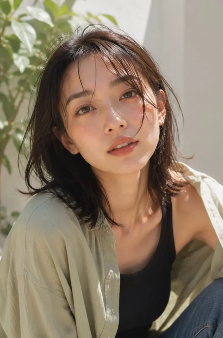 ミディアム カラー Garden 浅草蔵前のヘアスタイル