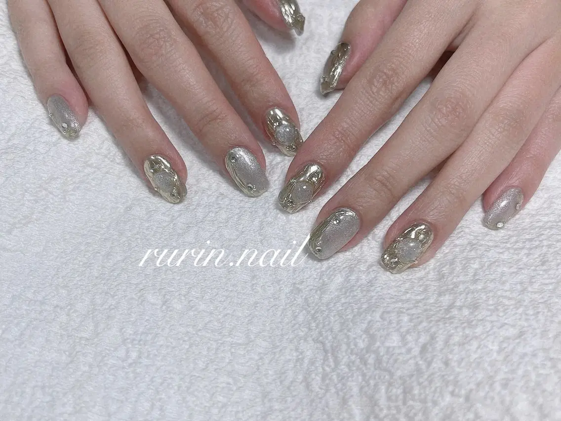 ネイル ミラーネイル ルリン サロン💅のネイルデザイン
