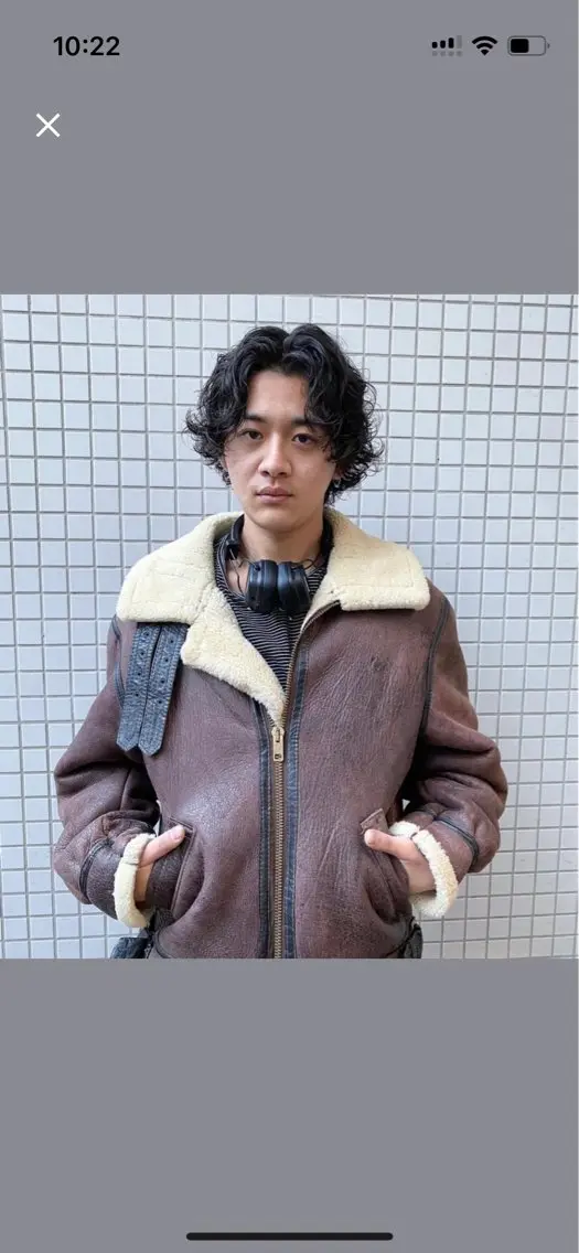ミディアム パーマ メンズ カット パーマ 鈴木 隼人のヘアスタイル