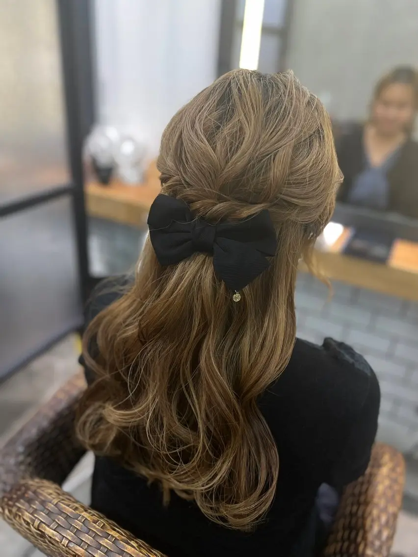ロング ヘアアレンジ ハーフアップ ヘアセット ショート/ボブ manakaのヘアスタイル