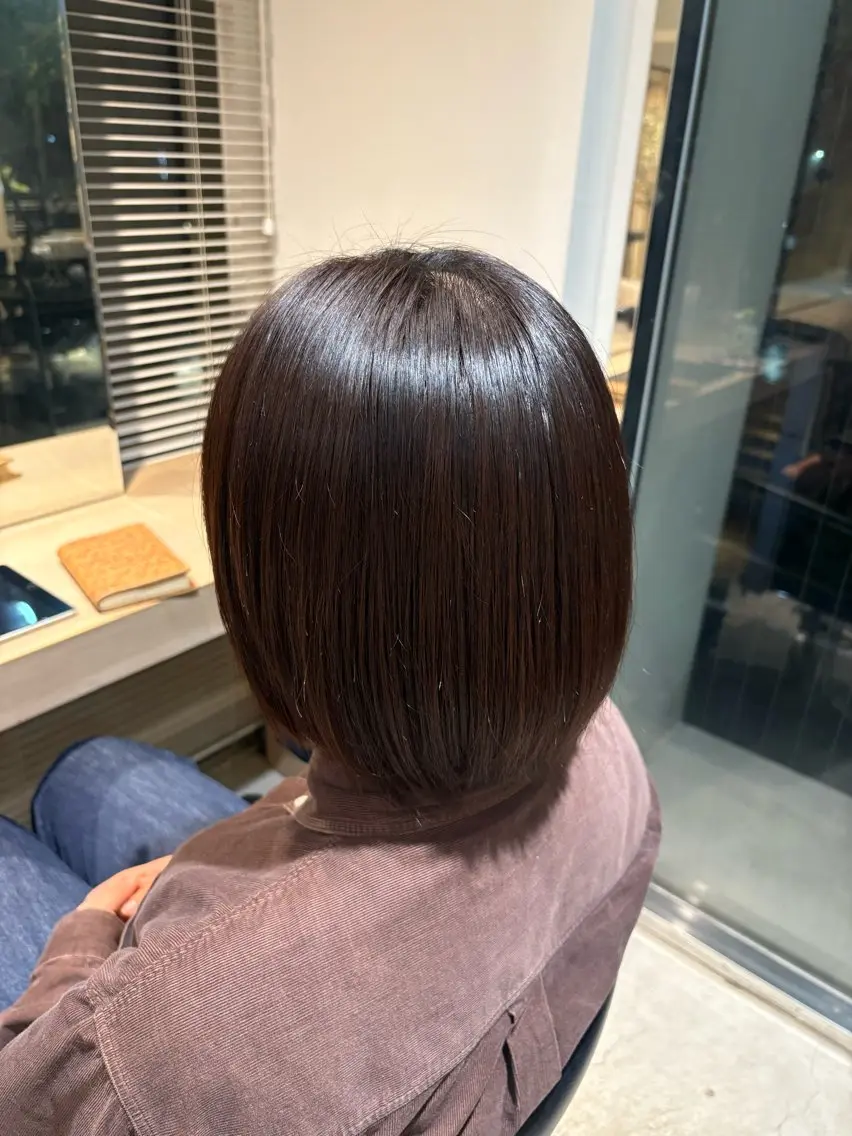 ミディアム パーマ ミディアムパーマ ストレートパーマ 縮毛矯正 SHEA /縮毛矯正 イソダハルカのヘアスタイル