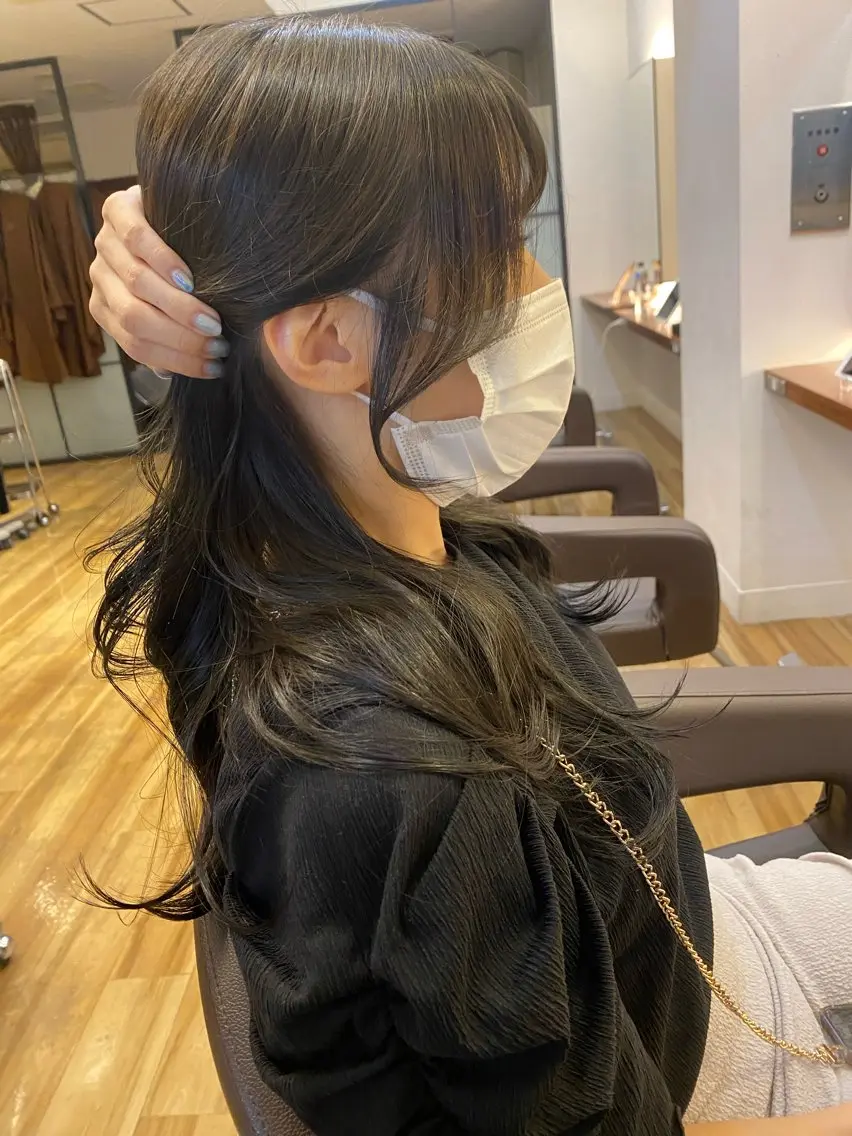 ロング カラー カット ヘアカラー トリートメント レイヤーカット /透明感/千葉怜寿のヘアスタイル