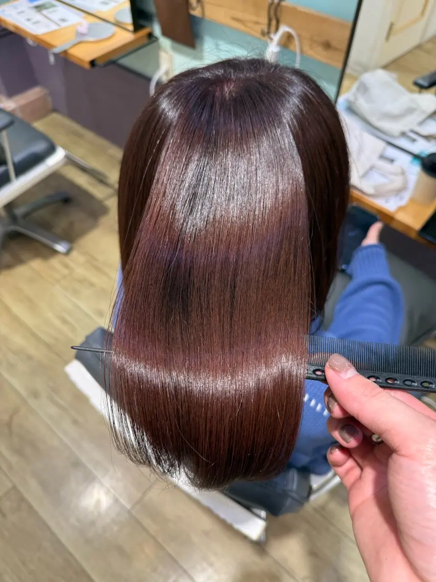 ミディアム カラー ヘアカラー ✨️パーマ✨ たなかひろとのヘアスタイル