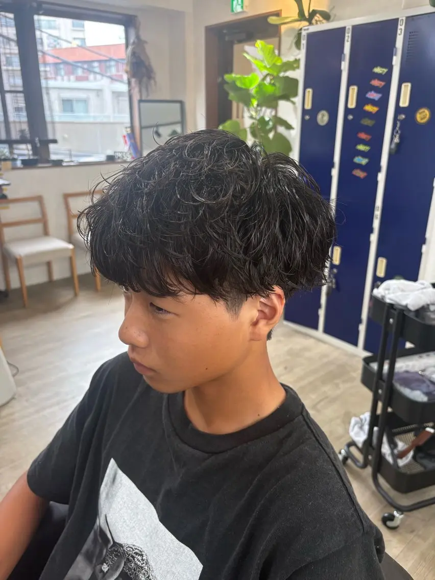 パーマ メンズ メンズパーマ シャドーパーマ カット パーマ 内山 綺琉のヘアスタイル