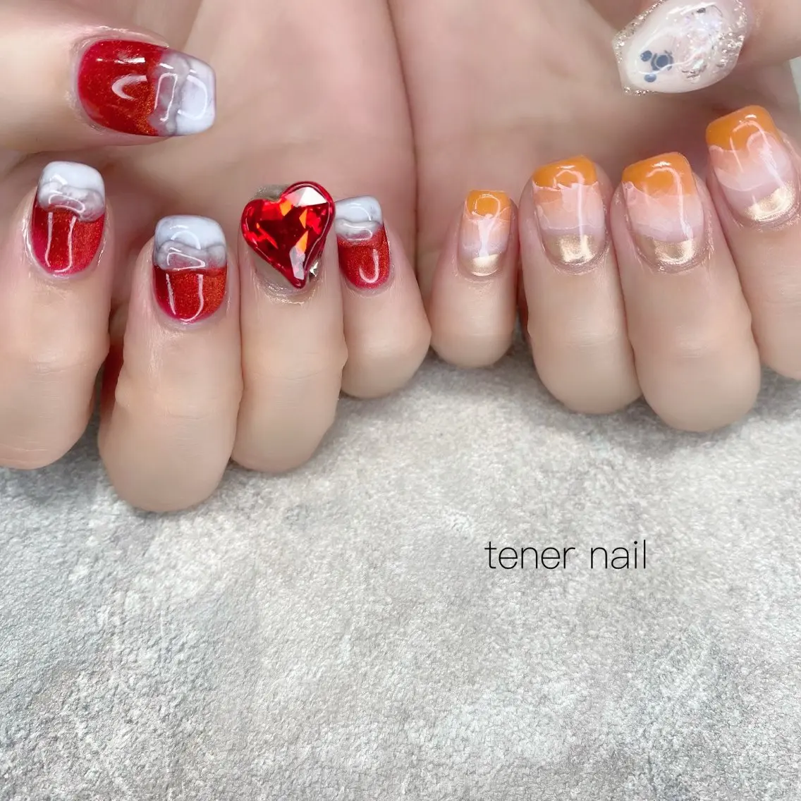 ネイル キラキラネイル ハンドネイル テネルネイル tener nailのネイルデザイン