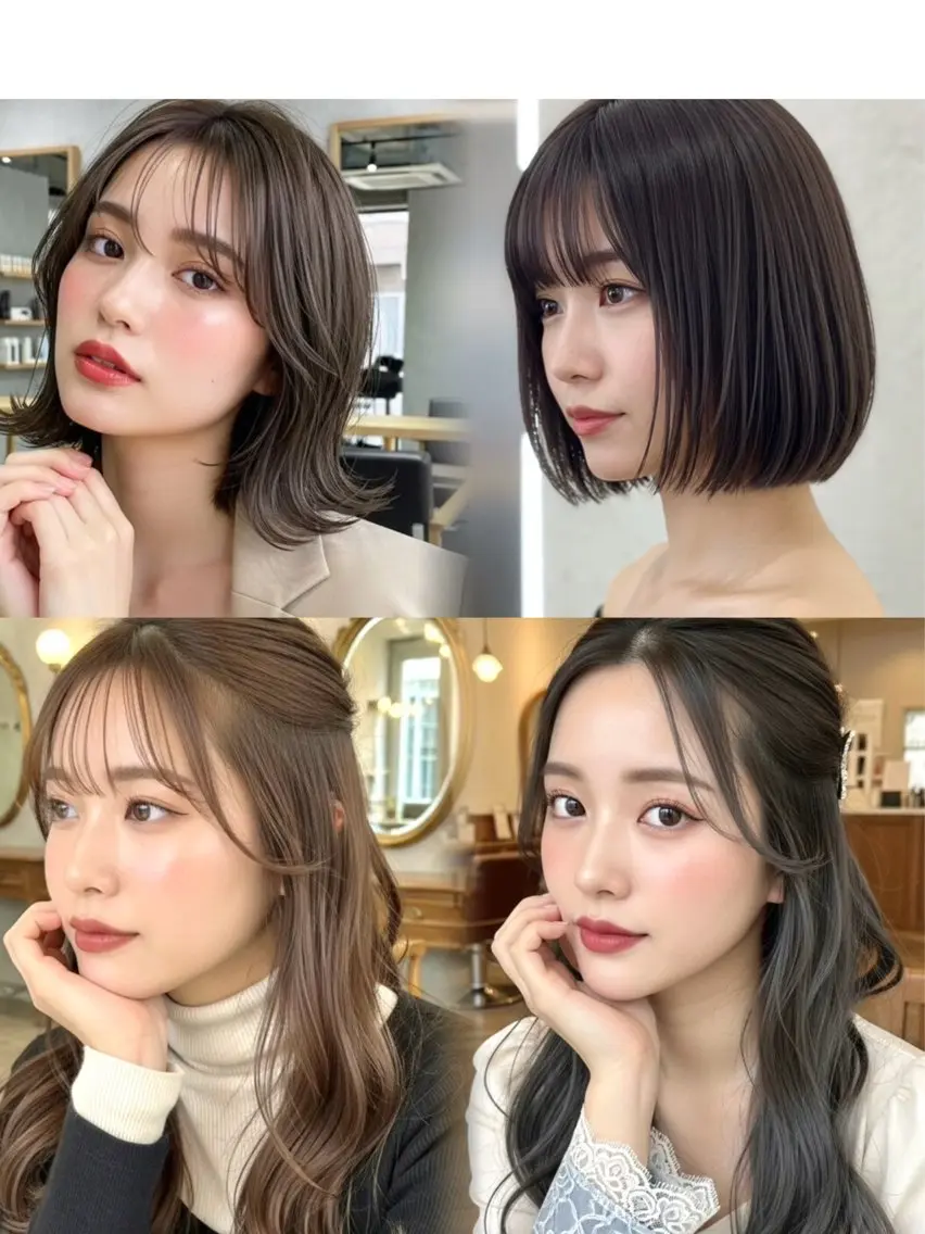 ミディアム 似合わせボブ✖️ 韓国レイヤー✨小関のヘアスタイル