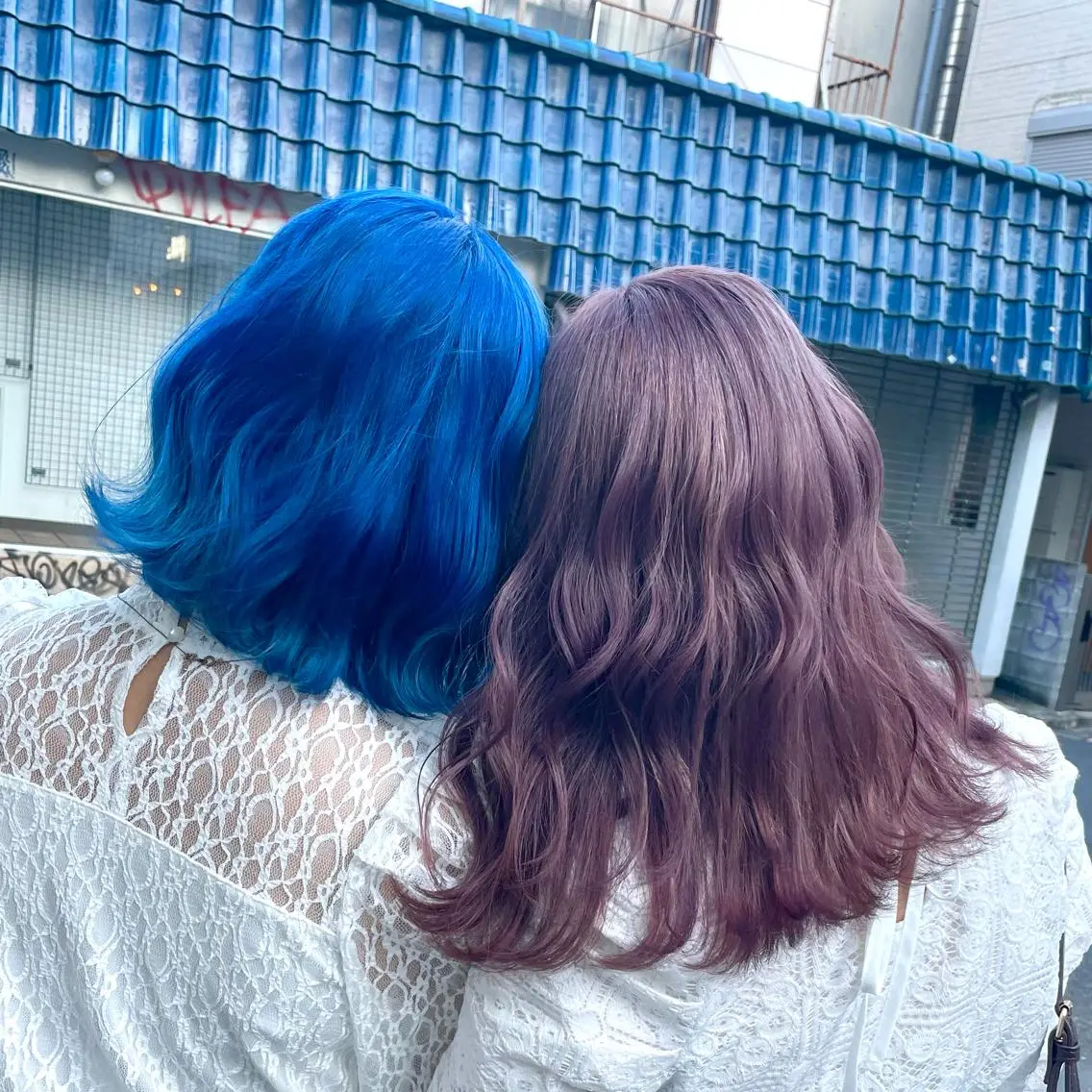 セミロング カラー ヘアアレンジ 🧸ハイトーン🧸 ゆっきー🧸のヘアスタイル