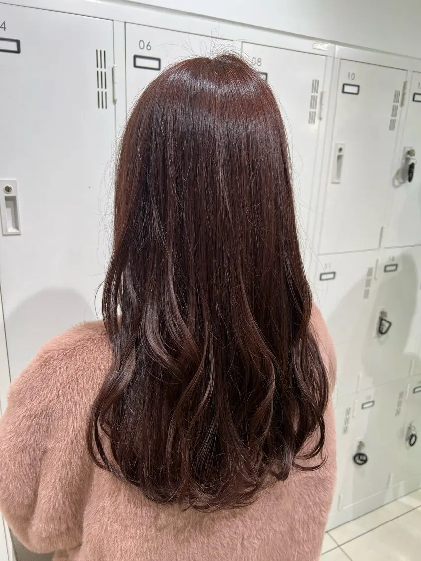 ロング カラー ブリーチ ブラウンカラー チョコレートブラウン 透明感カラー ブリーチなしカラー カット ヘアカラー 【暖色カラー特化】 中山由梨のヘアスタイル